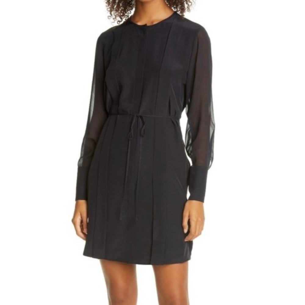 Club Monaco Sheer Play Shirt Dress